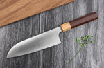 Couteau santoku japonais artisanal Kei Kobayashi SG2 Octogone 17cm
