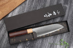 Couteau santoku japonais artisanal Kei Kobayashi SG2 Octogone 17cm