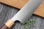 Couteau santoku japonais artisanal Kei Kobayashi SG2 Octogone 17cm