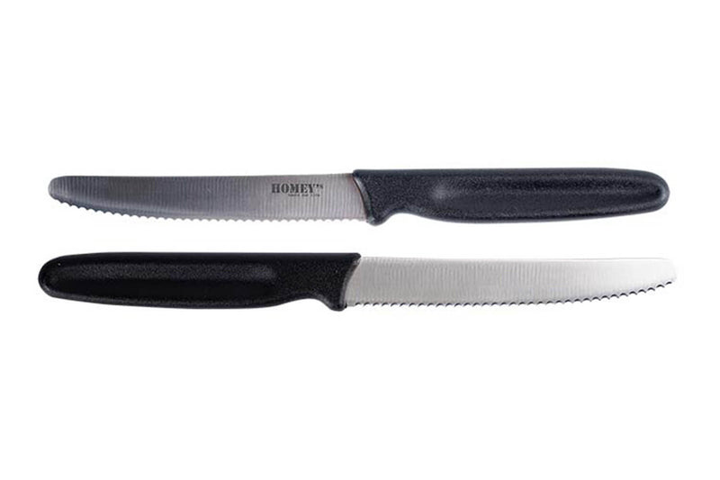 Set de 2 couteaux de cuisine universels Homey's Mölti SVART lame crantée 11cm