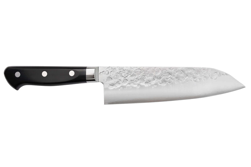 Couteau santoku japonais artisanal Takamura VG10 Tsuchime 16,5cm