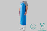 Tablier professionnel Manulatex Delta standard 90x115cm à œillets thermo soudés - Bleu