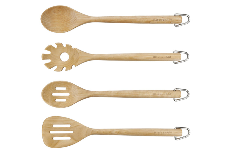 Set de 4 ustensiles de cuisine Kitchen Aid en bois de bouleau