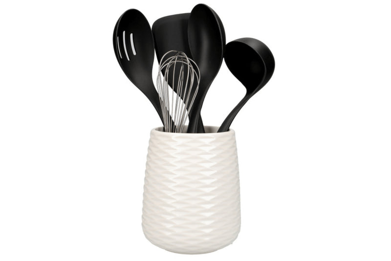 Set de 5 ustensiles de cuisine Kitchen Aid avec support céramique