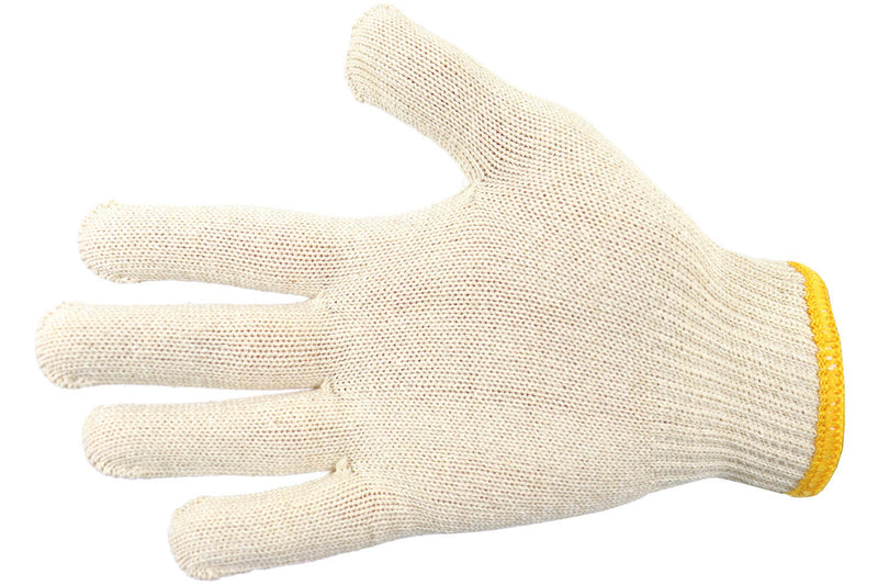 Sachet de 10 paires de sous-gants en coton tricoté 2 fils - Taille 7/8
