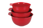 Set de 3 bols à mélanger Kitchen Aid en polymère rouge