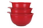 Set de 3 bols à mélanger Kitchen Aid en polymère rouge
