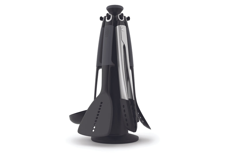 Carrousel de 6 ustensiles Joseph Joseph Elevate en silicone et nylon gris