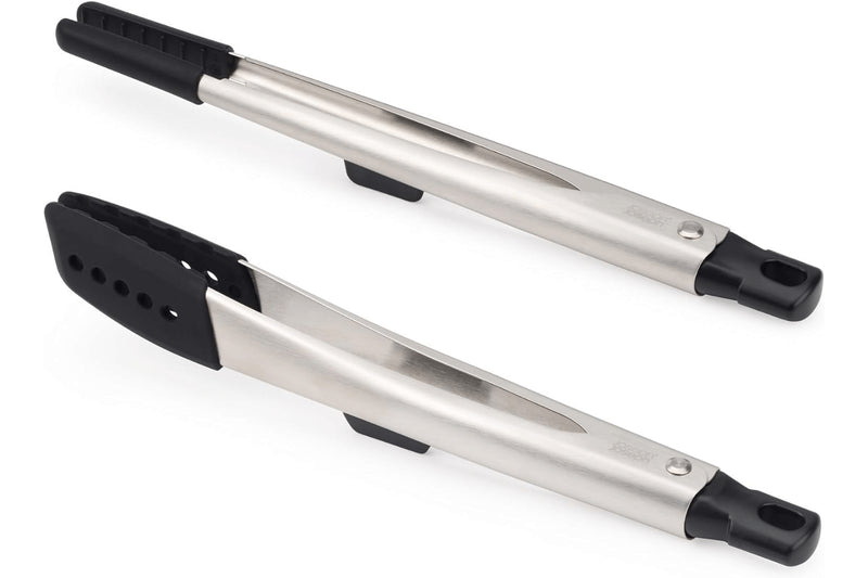 Set de 2 pinces Joseph Joseph Elevate Fusion en silicone avec reposoir intégré