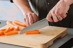 Couteau santoku alvéolé Kitchen Aid Gourmet lame en acier japonais 18cm + étui