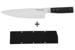 Couteau de chef Kitchen Aid Gourmet lame acier japonais 20cm + étui de protection