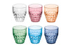 Set de 6 verres multicolore Guzzini Tiffany en acrylique 350ml