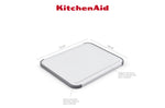Planche à découper anti-glisse Kitchen Aid réversible en PP blanc - 25 x 20 cm