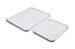 Set de 2 planches à découper anti-glisse Kitchen Aid réversibles en PP blanc