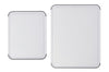 Set de 2 planches à découper anti-glisse Kitchen Aid réversibles en PP blanc