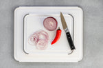 Set de 2 planches à découper anti-glisse Kitchen Aid réversibles en PP blanc