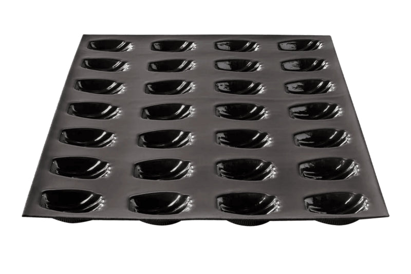 Moule 28 mini madeleines Flexipan anti-adhérent en silicone et tricot de verre 40x30cm