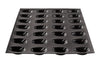 Moule 28 mini madeleines Flexipan anti-adhérent en silicone et tricot de verre 40x30cm