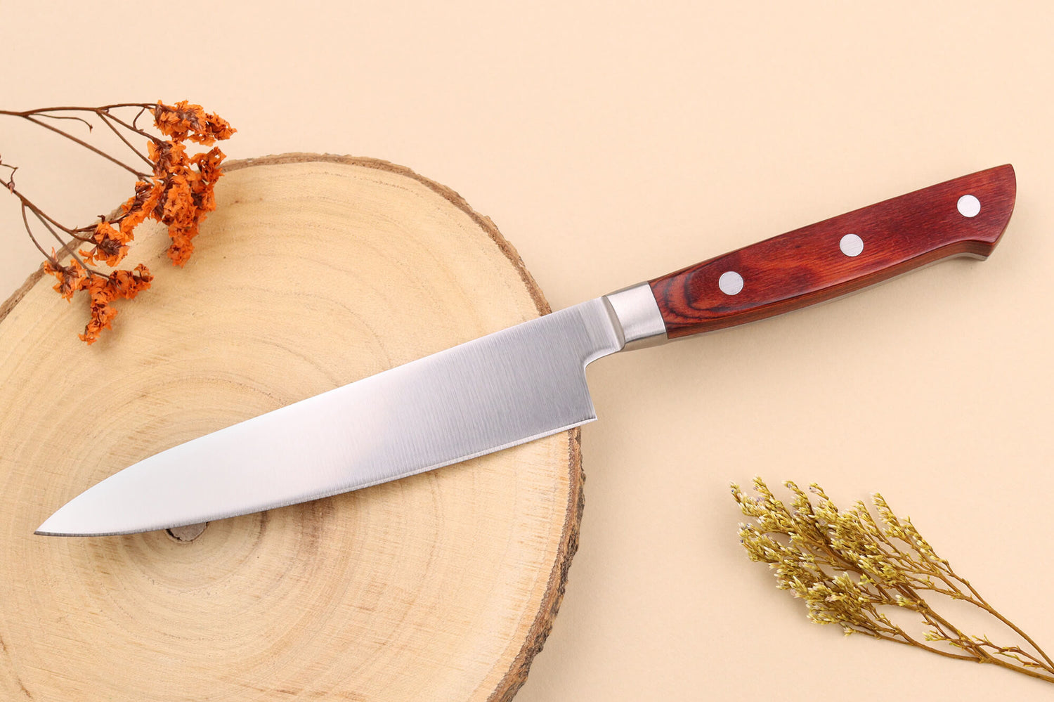 Couteau d'office 13,5cm japonais Satake Cutlery Brown Pakkawood