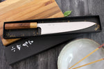 Couteau de chef japonais artisanal Kei Kobayashi SG2 Octogone 24cm