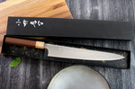 Couteau sujihiki japonais artisanal Kei Kobayashi SG2 Octogone 27cm