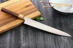 Couteau sujihiki japonais artisanal Kei Kobayashi SG2 Octogone 27cm