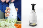 Hachoir de légumes et de fines herbes Gefu en inox et ABS