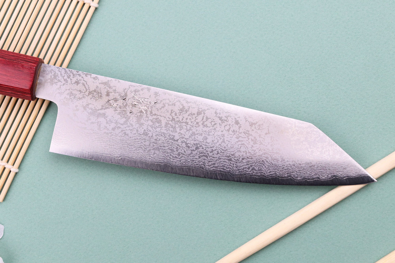 Couteau kiritsuke 17cm japonais artisanal Nakamura Kaishin Ginsan Damas