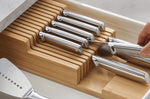 Grand range-couteaux Joseph Joseph Bamboo DrawerStore pour tiroir à 2 niveaux en bambou