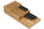 Grand range-couteaux Joseph Joseph Bamboo DrawerStore pour tiroir à 2 niveaux en bambou