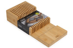 Grand range-couteaux Joseph Joseph Bamboo DrawerStore pour tiroir à 2 niveaux en bambou
