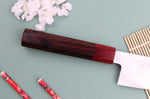 Couteau santoku 16cm japonais artisanal Nakamura Kaishin Ginsan Damas