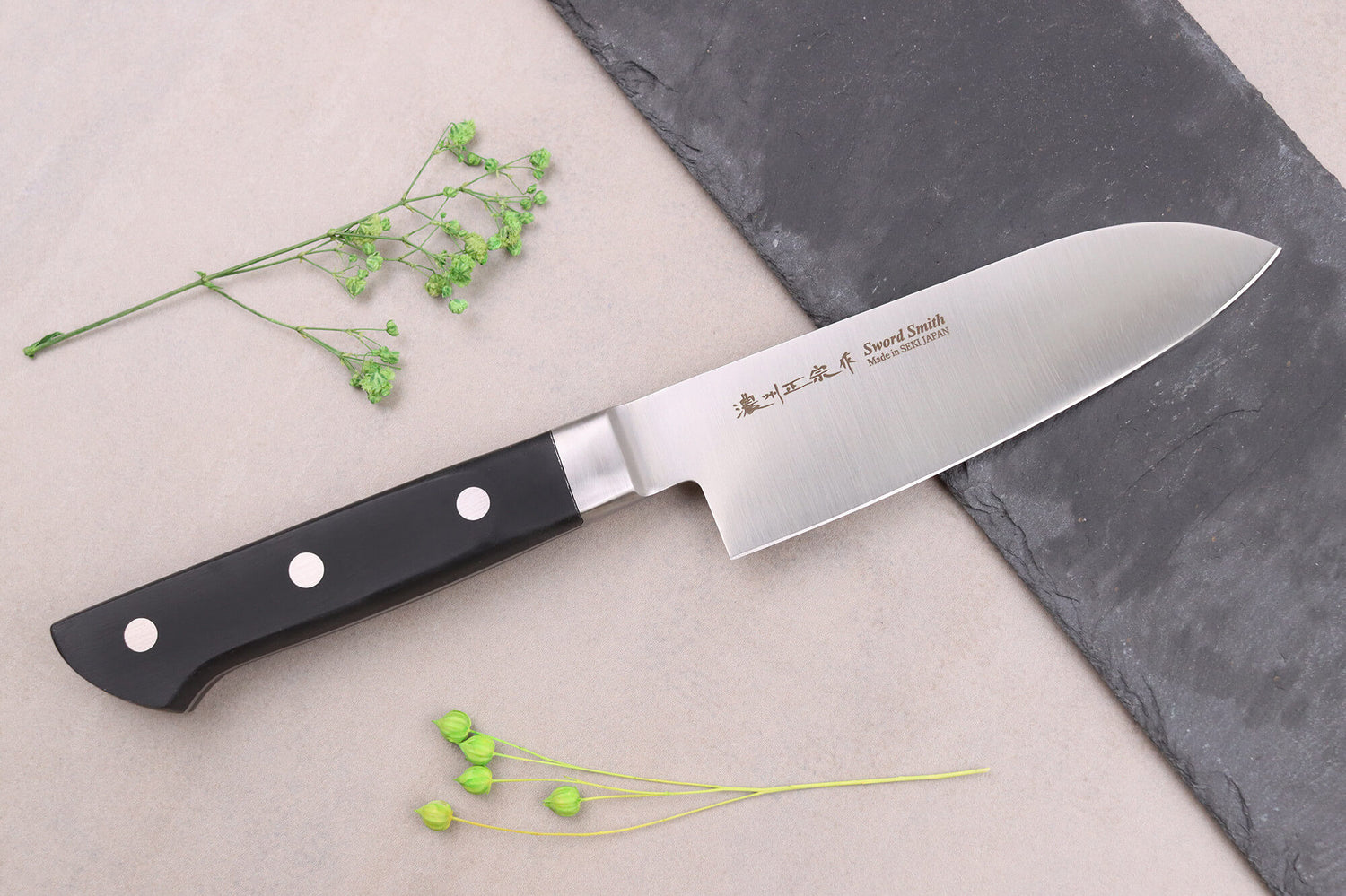 Coffret 3 couteaux japonais Satake Cutlery ABS chef + santoku + office