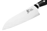 Couteau santoku japonais KAI Shun Nagare Black lame damas 72 couches Dual Core 18cm manche bombé