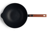 Wok Woll Diamond QXR Eco Logic en fonte d'aluminium manche amovible bois - 30 cm
