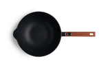 Wok Woll Diamond QXR Eco Logic en fonte d'aluminium manche amovible bois - 24 cm