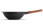 Wok Woll Diamond QXR Eco Logic en fonte d'aluminium manche amovible bois - 30 cm
