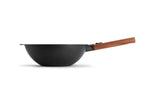 Wok Woll Diamond QXR Eco Logic en fonte d'aluminium manche amovible bois - 24 cm