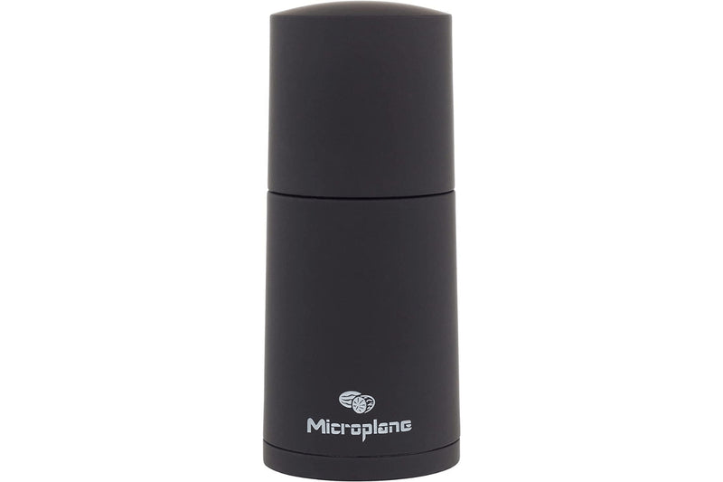 Moulin à épices 2-en-1 Microplane Specialty Series en acier inox et polymère noir
