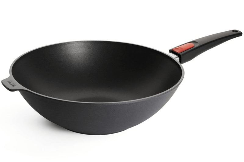 Wok Woll Diamond Lite en fonte d'aluminium manche amovible polymère - 32 cm