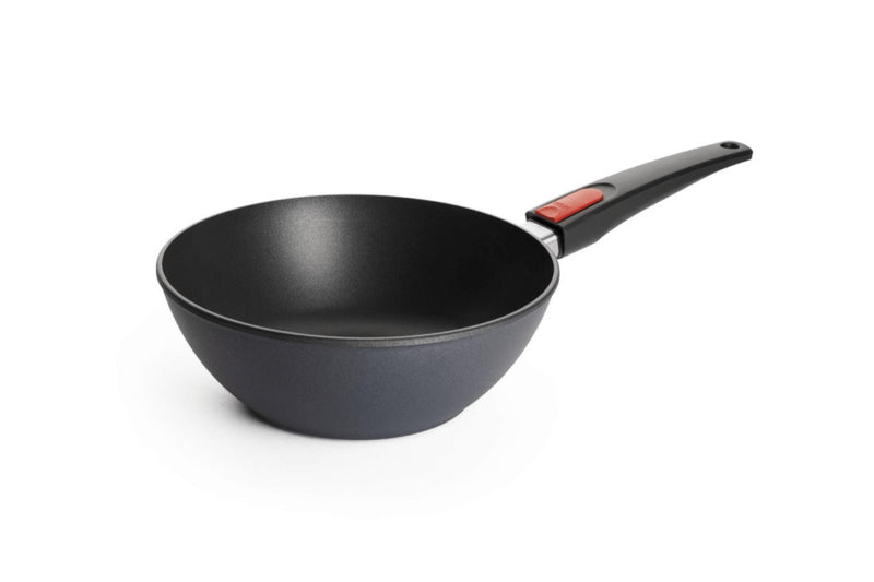 Wok Woll Diamond Lite en fonte d'aluminium manche amovible polymère - 24 cm