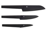 Coffret 3 couteaux japonais Satake Cutlery Black santoku + universel + office