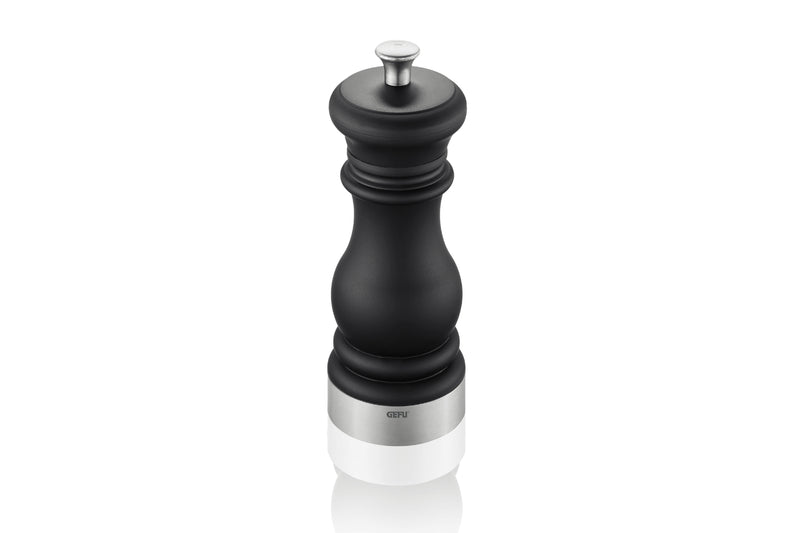 Moulin à sel ou poivre Gefu Flavio en acier inox et polymère noir 17cm