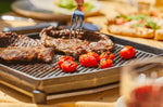 Poêle à griller Ooni double face en fonte manches amovibles + dessous-de-plat inox