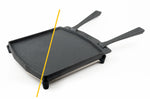 Poêle à griller Ooni double face en fonte manches amovibles + dessous-de-plat inox