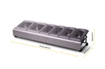 Saladette Ooni inox + 6 bacs à garnitures pour pizzas avec couvercles