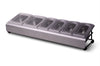 Saladette Ooni inox + 6 bacs à garnitures pour pizzas avec couvercles