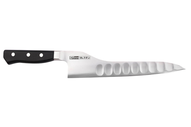 Couteau universel alvéolé dos courbé japonais Glestain K Series 21cm