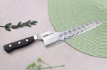 Couteau universel alvéolé dos courbé japonais Glestain K Series 21cm