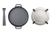 Poêle ronde Ooni Sizzler en fonte manche amovible + dessous-de-plat inox